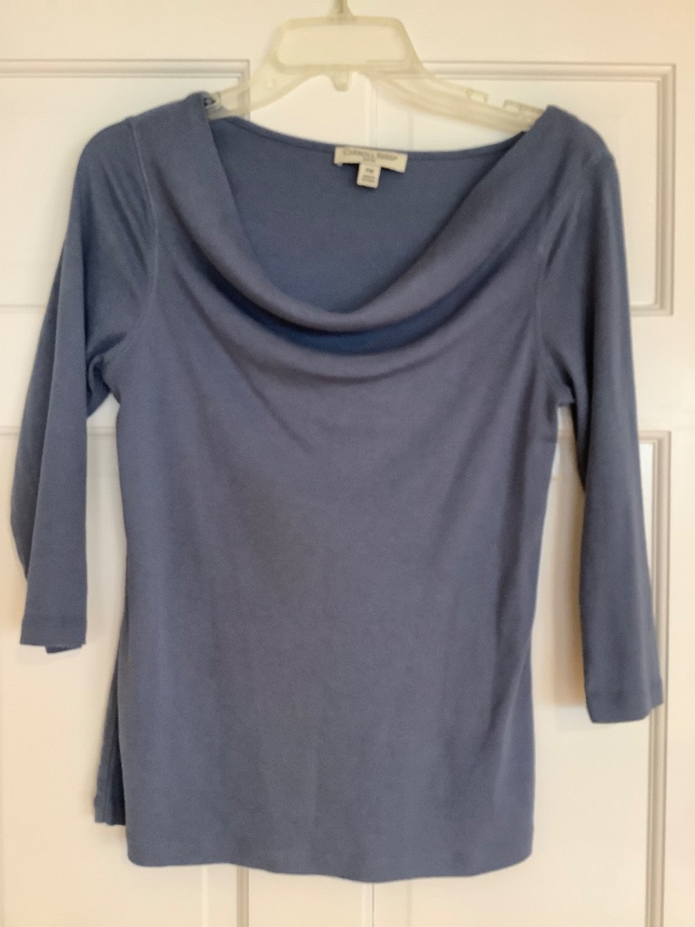 Drape neck Top 3/4 sleeve - Picture 3 of 4